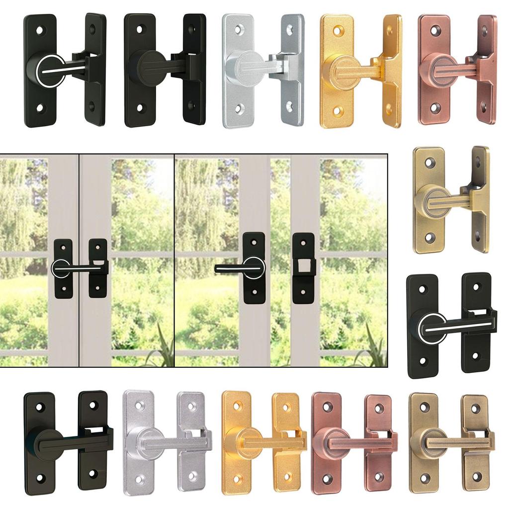 Barn Door Latch Zinc Alloy 90 Degree Room Door Latch Durable Sliding Lock Gate Latch for Shed Barn Outdoor Bedroom Window