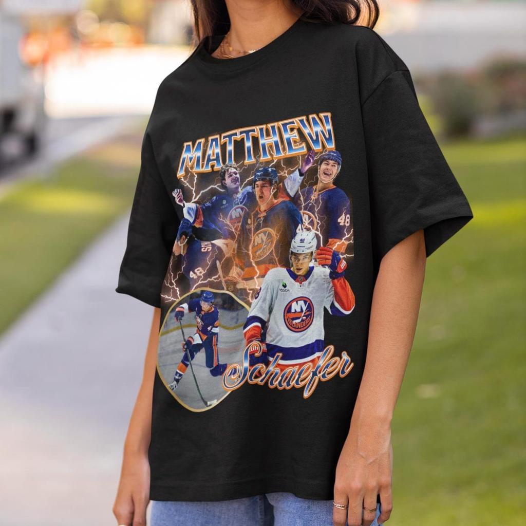 Matthew Schaefer Shirt Vintage New York Islanders NHL Fan Hockey Design Retro Bootleg Gift Classic Graphic Tee Unisex T-Shirt Limited Edition