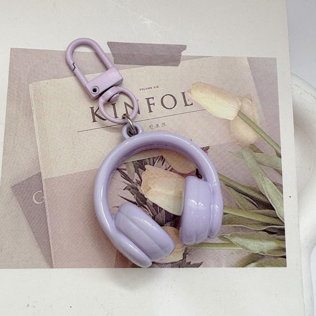 1 шт. Цепочка для мобильного телефона, Шарм для наушников, Подвеска для рюкзака, Милый красочный 3D кулон в виде наушников, Брелок, Подарки