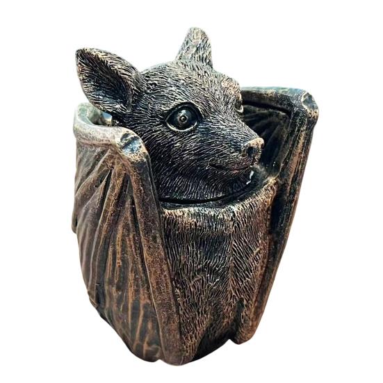 Хэллоуин Готический Ящик для хранения в виде летучей мыши Имитация летучей мыши Смола Фигурка Статуэтка Ретро Летучая мышь Ювелирные изделия Безделушки Органайзер Коробка Украшение для вечеринки Орнамент