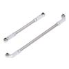 RC Steering Rod 90mm Aluminum Alloy Steering Pull Rod Link Linkage Set for SCX10 III 1 10 RC Cars Silver