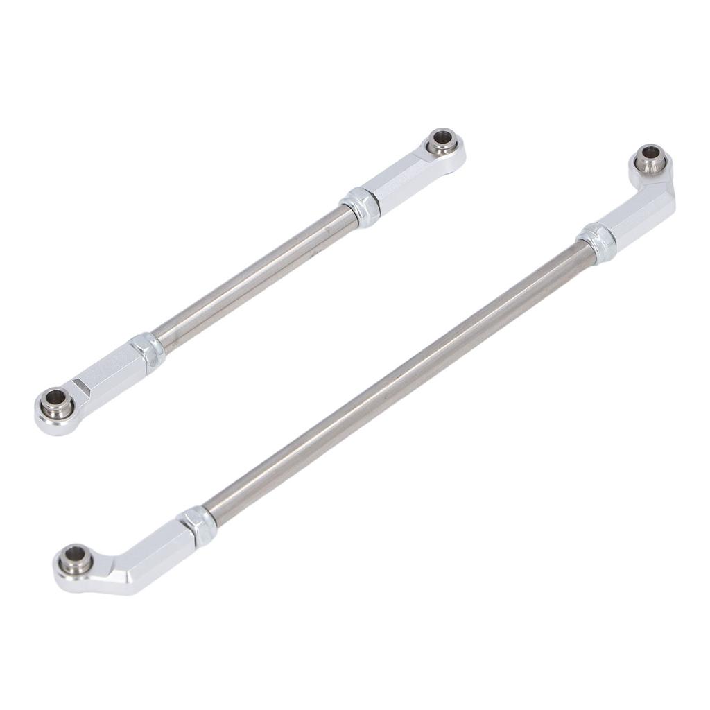 RC Steering Rod 90mm Aluminum Alloy Steering Pull Rod Link Linkage Set for SCX10 III 1 10 RC Cars Silver