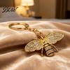 Bee Keychain for Women Rhinestone Women, Bing Alloy Car Sturdy Key Ring with Chain Ring, Decorative Accessories Handbags Backpacks Holder