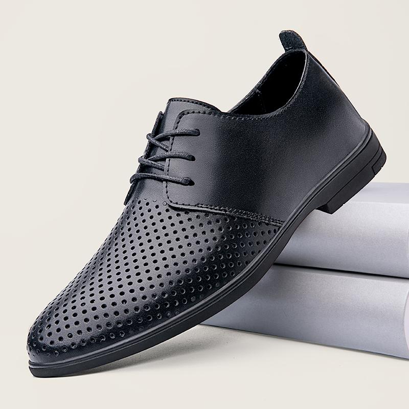 Модная повседневная кожаная обувь Новое поступление Мужские оксфорды Удобная низкая формальная обувь для платья Деловая мужская обувь дерби Кроссовки