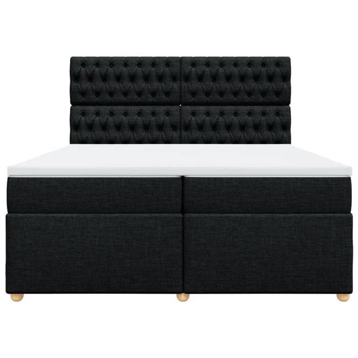 Maison Exclusive - Sommier à lattes de lit avec matelas Noir 200x200 cm Tissu