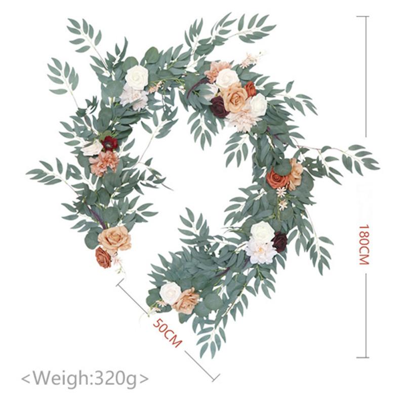 Hot,Artificial Wreath Handcrafted Simulation Garland Rattan for Wedding Arch Backdrop Decorations