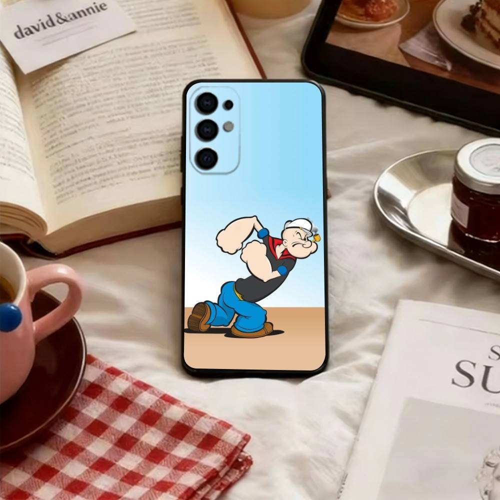 Мультяшный чехол-моряк для телефона Samsung S25, S24, S21, S22, S23, S30, Ultra, S20, Plus, Fe, Мягкий черный чехол