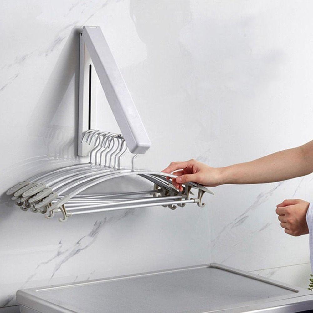 Домашняя выдвижная настенная складная вешалка для полотенец Вешалка для одежды Стеллаж для хранения Организация одежды