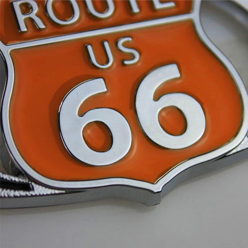 1Pcs 3D Metal ROUTE US 66 Car Side Fender Rear Trunk Emblem Badge Sticker Decals for Universal Cars Moto Bike Decorative