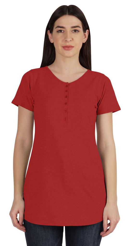 Inkmeso Женская туника с коротким рукавом и пуговицами, хлопковая футболка, длинная футболка для