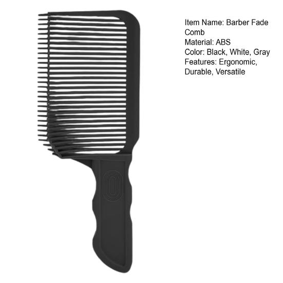 Barber Fade Comb Professional Hair Cutting Blending Clipper Comb Flat Top Comb Men Salon