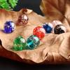 Creative 20pcs 10 12mm Crystal Loose Bead Transparent Glass Beads DIY Handmade Accessories Bracelet Material Luminous Round Bead