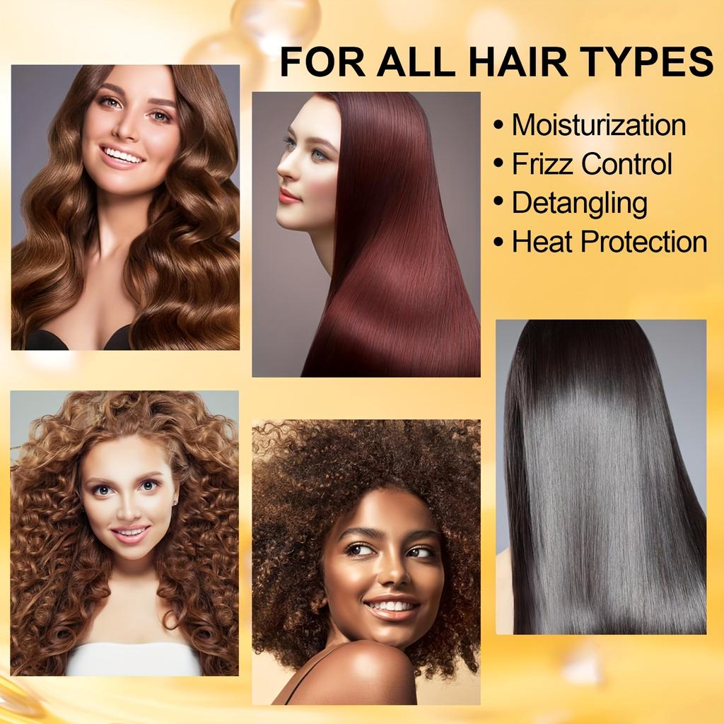 Keratin Hair Care Oil Spray - Deeply Moisturize and Soft Hair, Dry & Damaged Hair,Enhance Hair Shine and Frizz Control - Suitable for All Hair Types