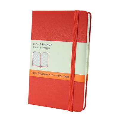 Moleskine Классический блокнот в твердой обложке, линованный, карманный размер x красный MM710R (9см 14см)