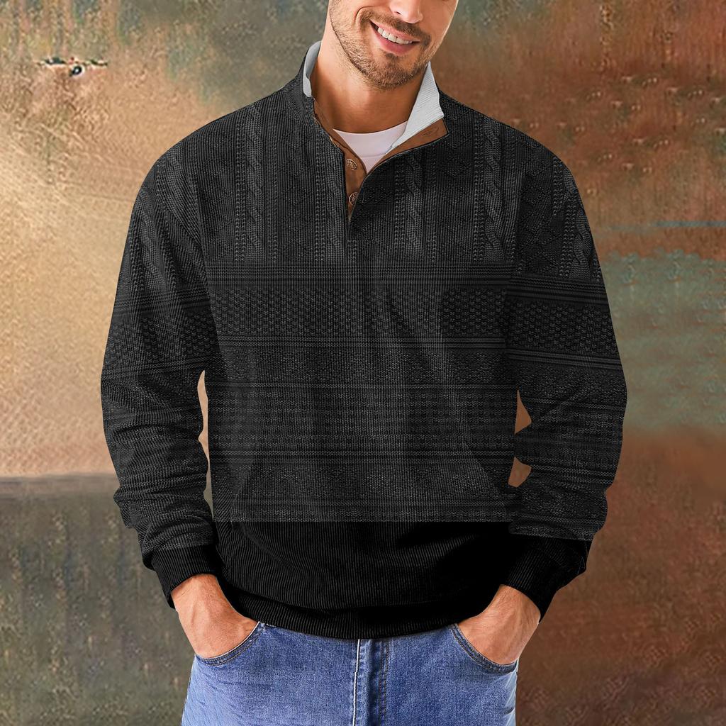 Мужская повседневная толстовка в стиле ретро с градиентным принтом