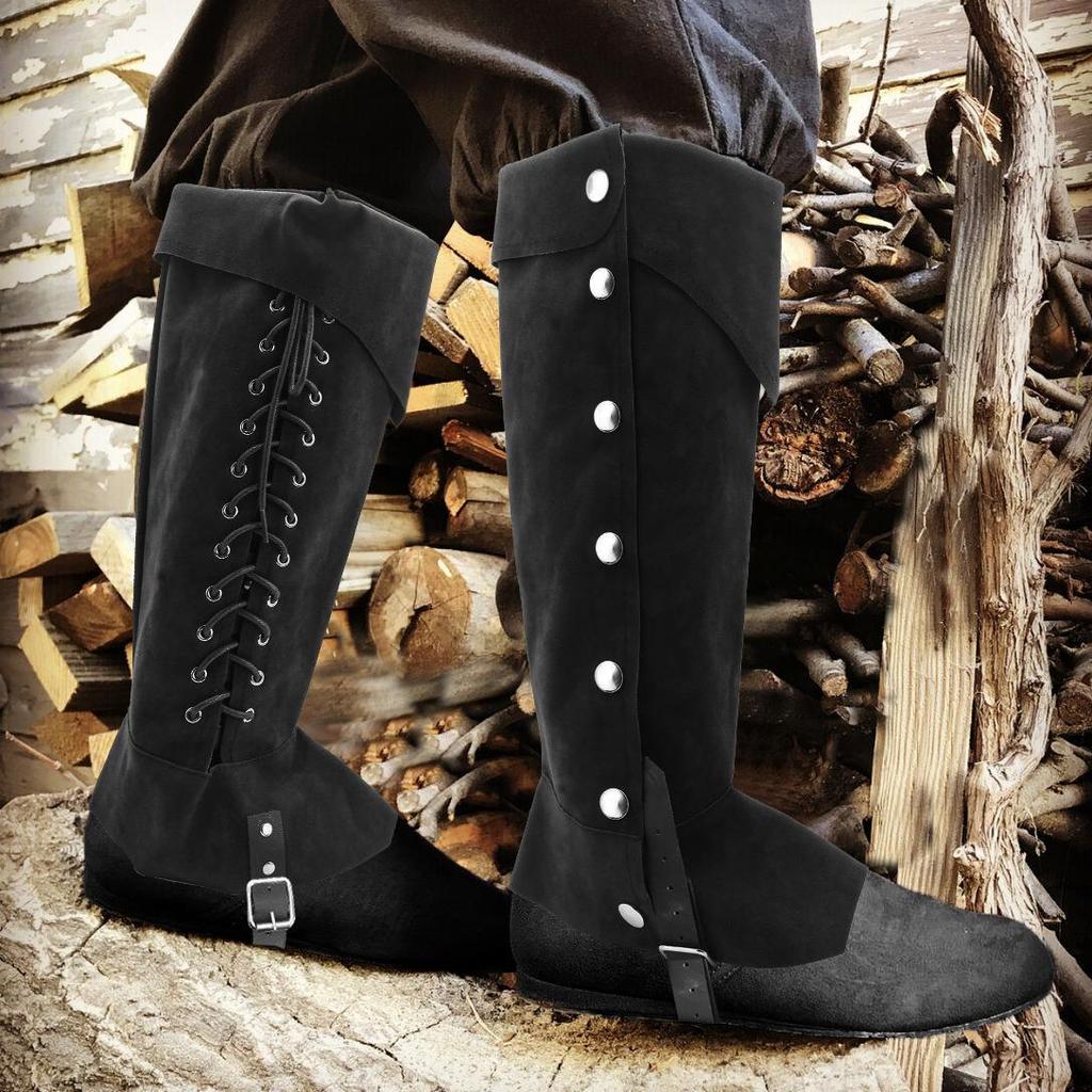 Cross Gabriel Sud Medieval Gaiter Boots - Renaissance Cosplay Shoe Covers