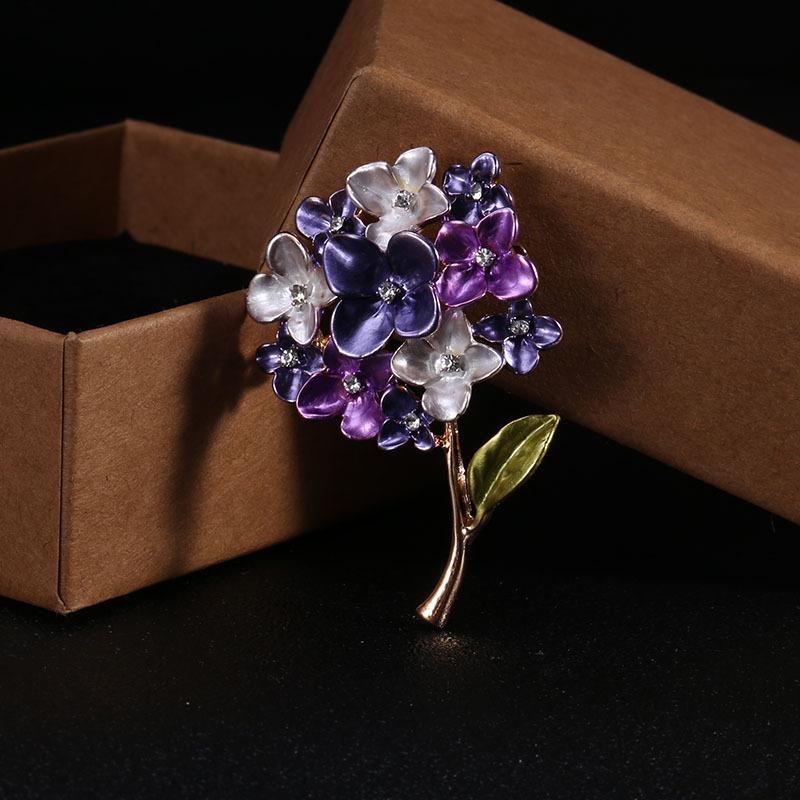 Модные фиолетовые, красные, синие, сиреневые цветочные броши для женщин, свадебная вечеринка, брошь, булавки, подарки
