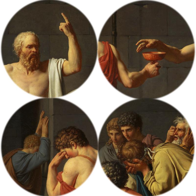 Famous Painting The Death of Socrates Canvas Painting Posters and Prints Wall Art Picture for Living Room Decor Cuadros