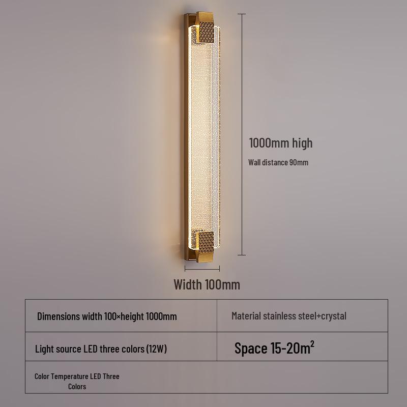 Постмодернистский хрустальный настенный светильник: Элегантное освещение для гостиных, прихожих, проходов, лестничных маршей и прикроватного декора