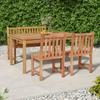 VidaXL 4-piece Garden Dining Set Solid Teak Wood, Garden Furniture, Outdoor Furniture, Table and Chair of 3157154
