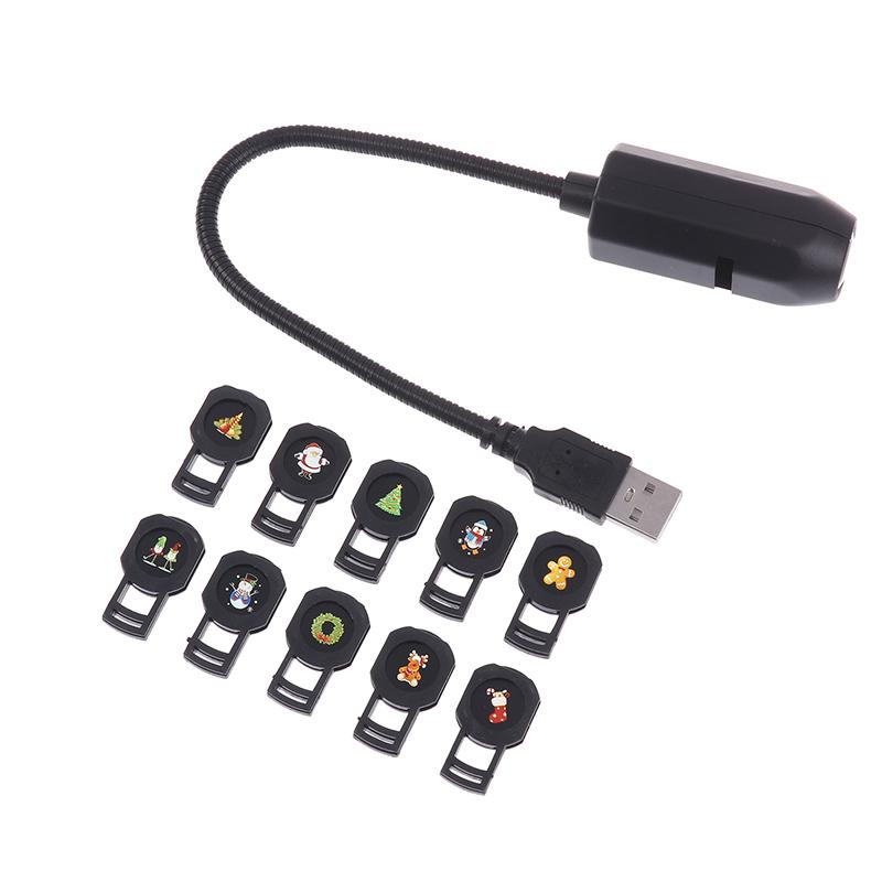 5V Проекционные огни Рождественская лампа USB Ночник Рождественская атмосфера Череп Призрак Переключаемый узор Проекция