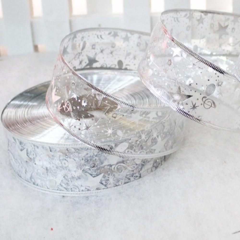 Кружевные банты Рождественская лента Свет Упаковка для подарков Украшение для рождественской елки Светодиодная гирлянда для DIY