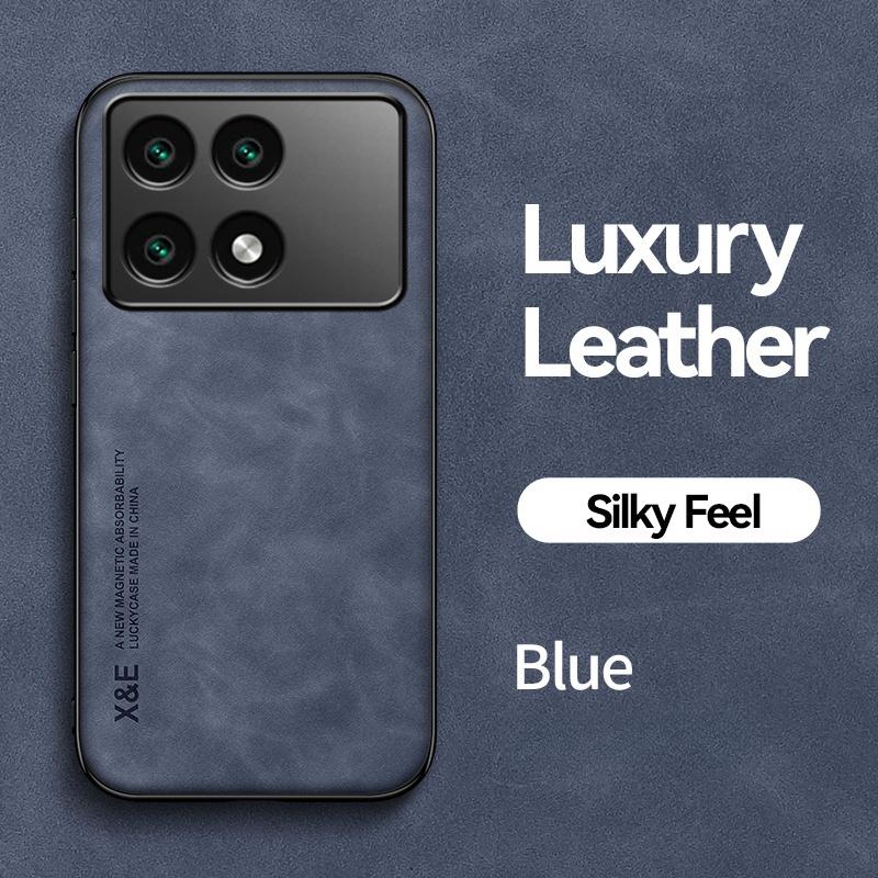 Leather Magnetic Case For Xiaomi Poco X6 Pro 5G Soft TPU Shockproof Fundas For Pocox6pro Poko Little X6pro X 6 Pro 6X Back Cover