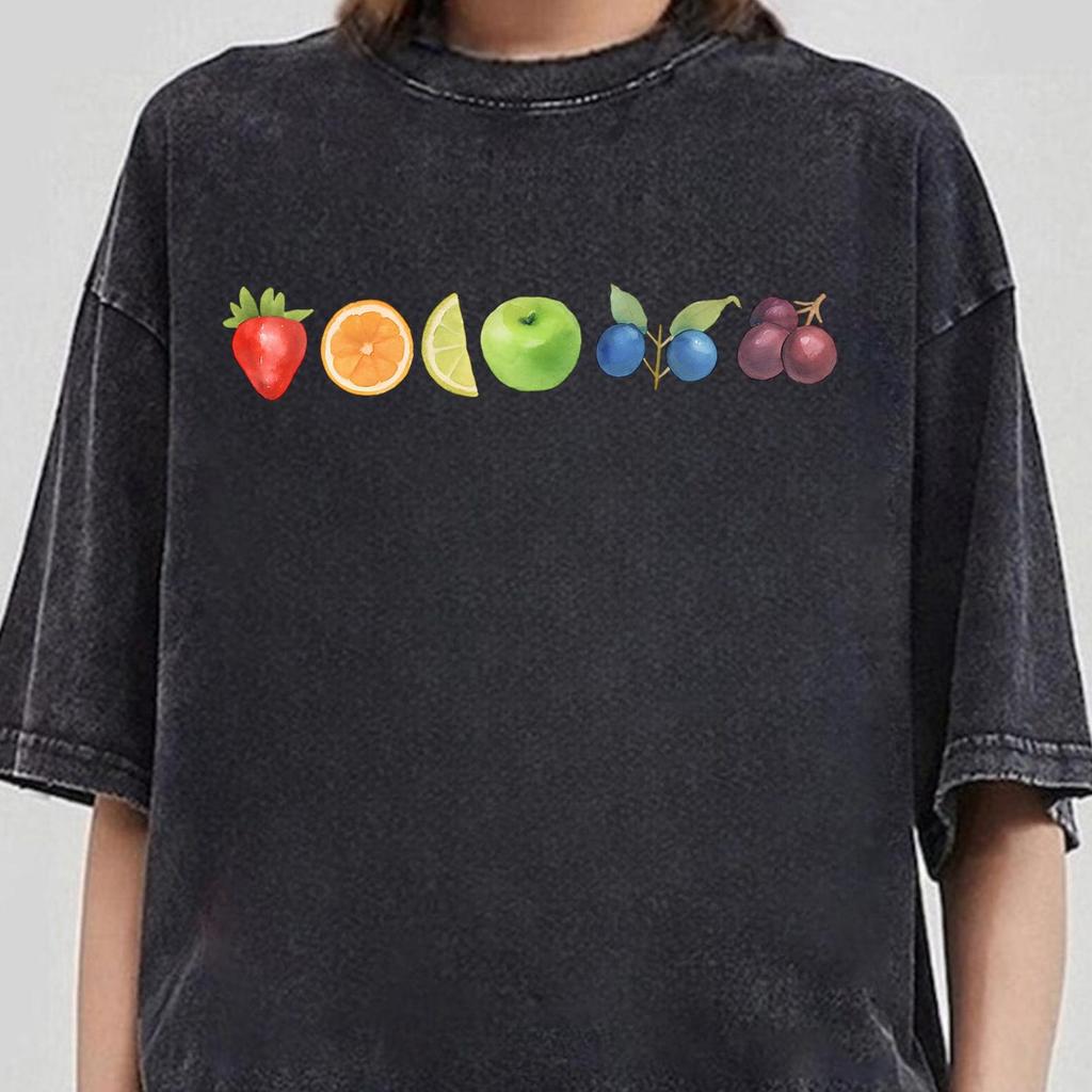Rainbow Fruity LGBT, LGBTQIA Pride Top, Gay Rights, LGBT Pride Fruit Shirt, Femme Pride Month Girlfriend Tee Queer, Bisexual Baby Tee