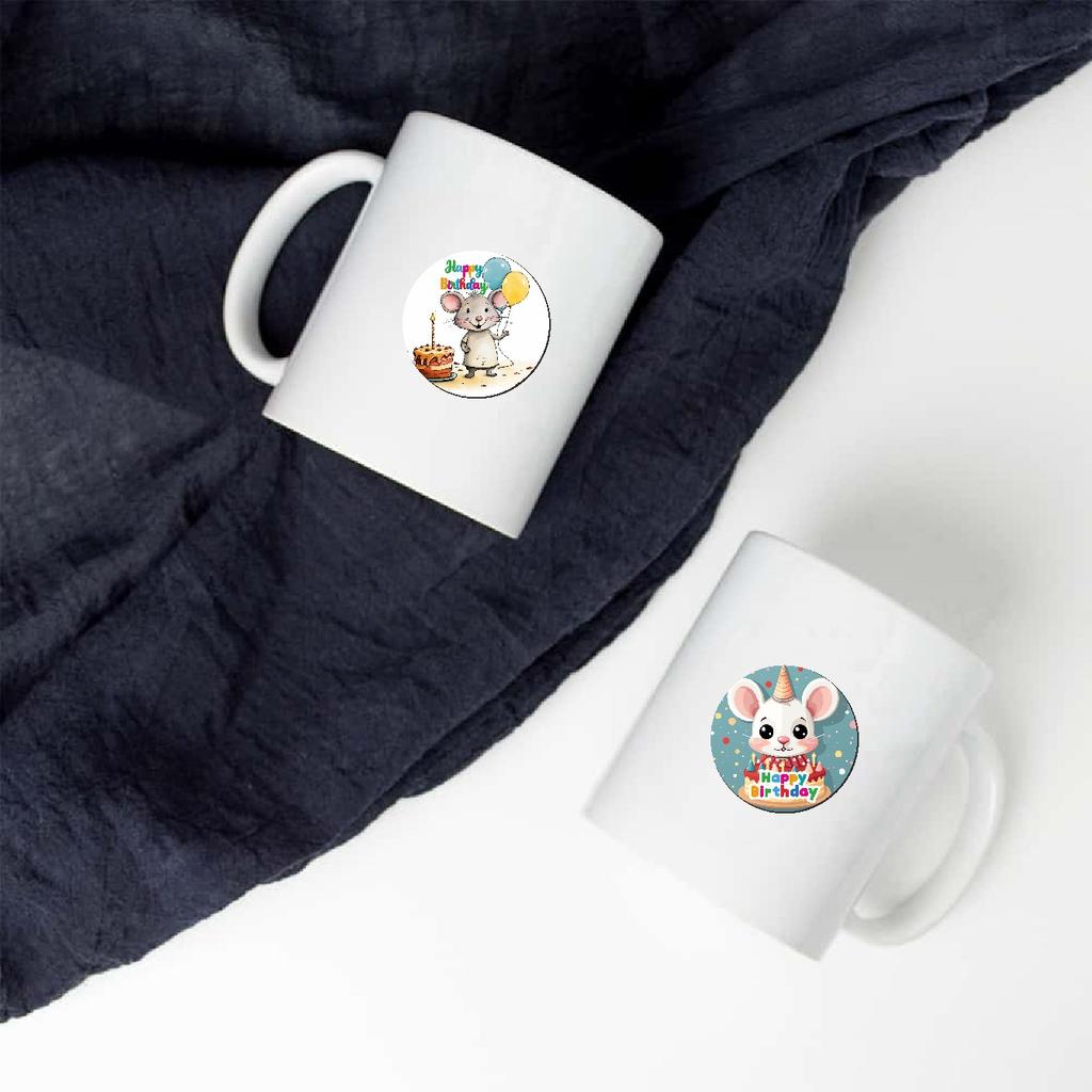 New Style, Cartoon Mouse, Birthday Party Decoration, Roll Stickers, Gift Packaging, Sealing Stickers, 12 Pattern Designs