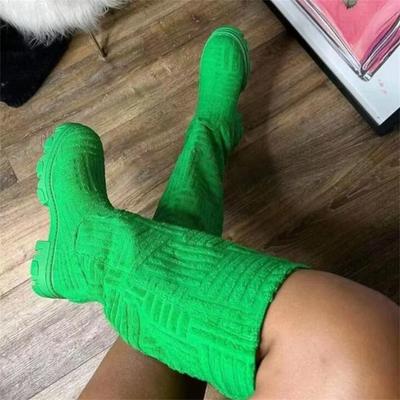 Модные сапоги на высоком каблуке для женщин, зимние сапоги на толстой платформе, удобные туфли для мотоциклистов, роскошные повседневные сапоги на танкетке, Zapatos De Mujer