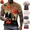 Графические футболки 'Lest We Forget' с 3D-печатью, повседневные футболки, топы, унисекс, с коротким рукавом, уличная одежда, мужская оверсайз футболка