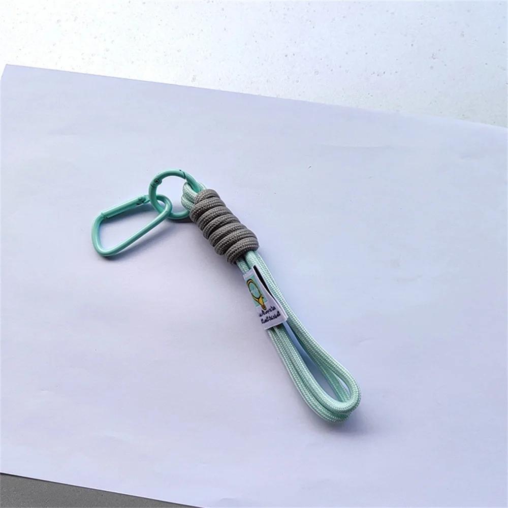 Креативный плетеный шнурок для ключей для телефона, женский чехол, анти-потеряющийся узел, веревочный ремешок, автомобильные брелки, аксессуары для самостоятельного изготовления, модный брелок