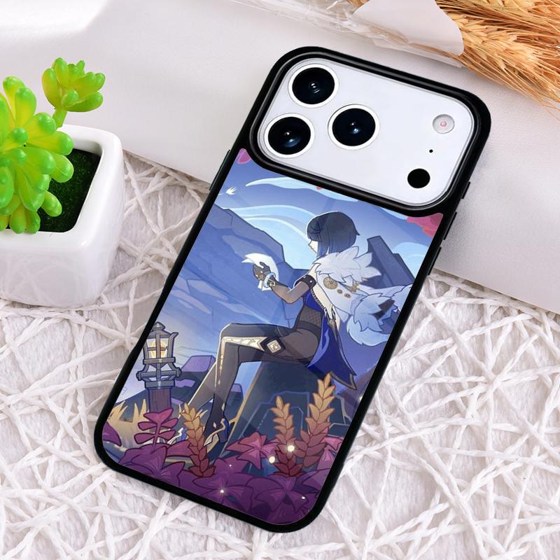 Чехол для телефона Genshin Impact Yelan для iPhone 17 Air 16 15 11 12 14 13 Pro Max Ударопрочный чехол