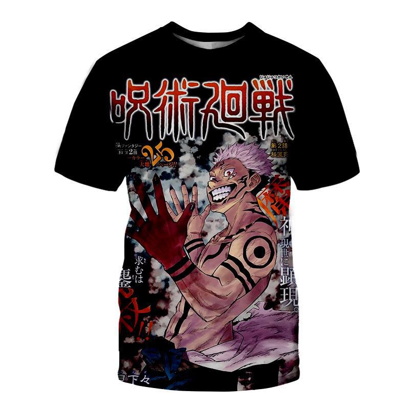 Летняя новая модная мужская футболка с принтом аниме-элементов и цифровой печатью Spell Battle Series