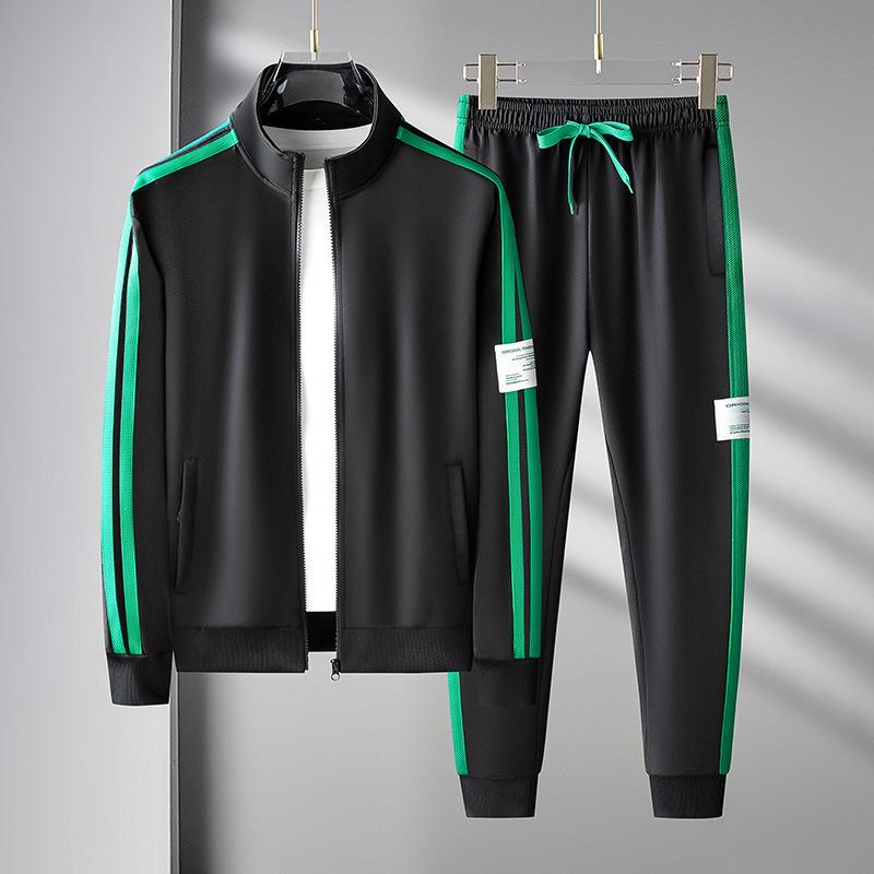 Men's Autumn Sports Casual Cardigan Zipper Two Piece Sports Set