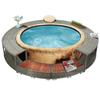 Hot Tub Surround - VIDAXL - 46459 - Woven Resin - Grey - Round - 283 Cm