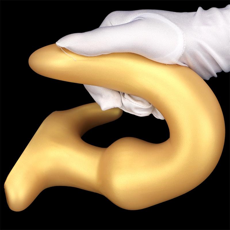 Золотые силиконовые анальные пробки для жопы, удлиненные, глубокие анальные пробки, расширенный анальный клуб, женская мастурбация