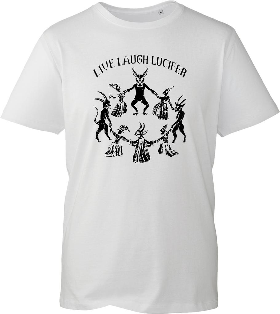 Live Laugh Lucifer T Shirt Funny Occult Parody Gothic Witchy Graphic Novelty Tee Unisex T-Shirt