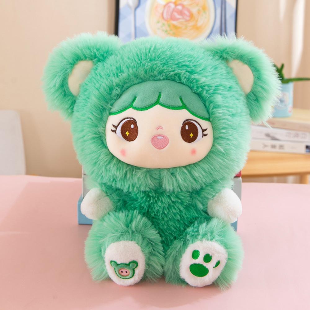 Мягкая длинношерстная кукла кролика, мультяшный кролик, мягкая игрушка, кролик, прессованная кукла, игрушка, подарок на день рождения