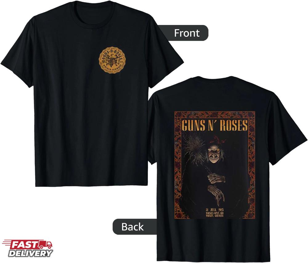 Футболка Guns N Roses Wacken Tour 2025, Футболка для семейных фанатов, Подарок для фанатов