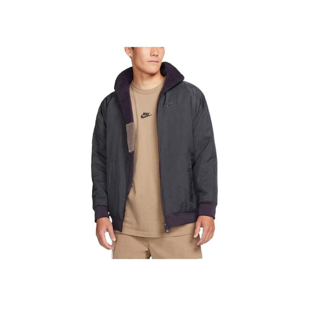 Nike Двусторонняя куртка-боа Big Swoosh (Азия) Cave Purple Мужская верхняя одежда BQ6546-540