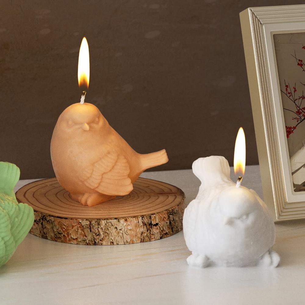 3D рельефная свеча с ароматом птицы силиконовые формы прекрасная картина с животными гипсовые формы инструменты для изготовления свечей в виде крыла воробья домашний декор