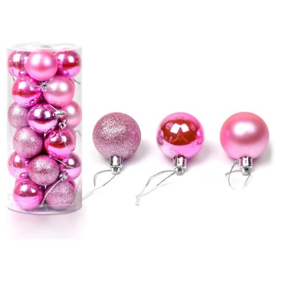 24Pcs Christmas Ball Create Atmosphere Ornaments Eye-catching Xmas Decoration Festive Beautiful Christmas Balls