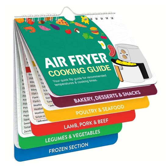 Руководство по приготовлению пищи Магнит на холодильник Фритюрница Скороварка Руководство по приготовлению кето-блюд Буклет Магнит на холодильник Шпаргалка по времени приготовления Таблица перевода