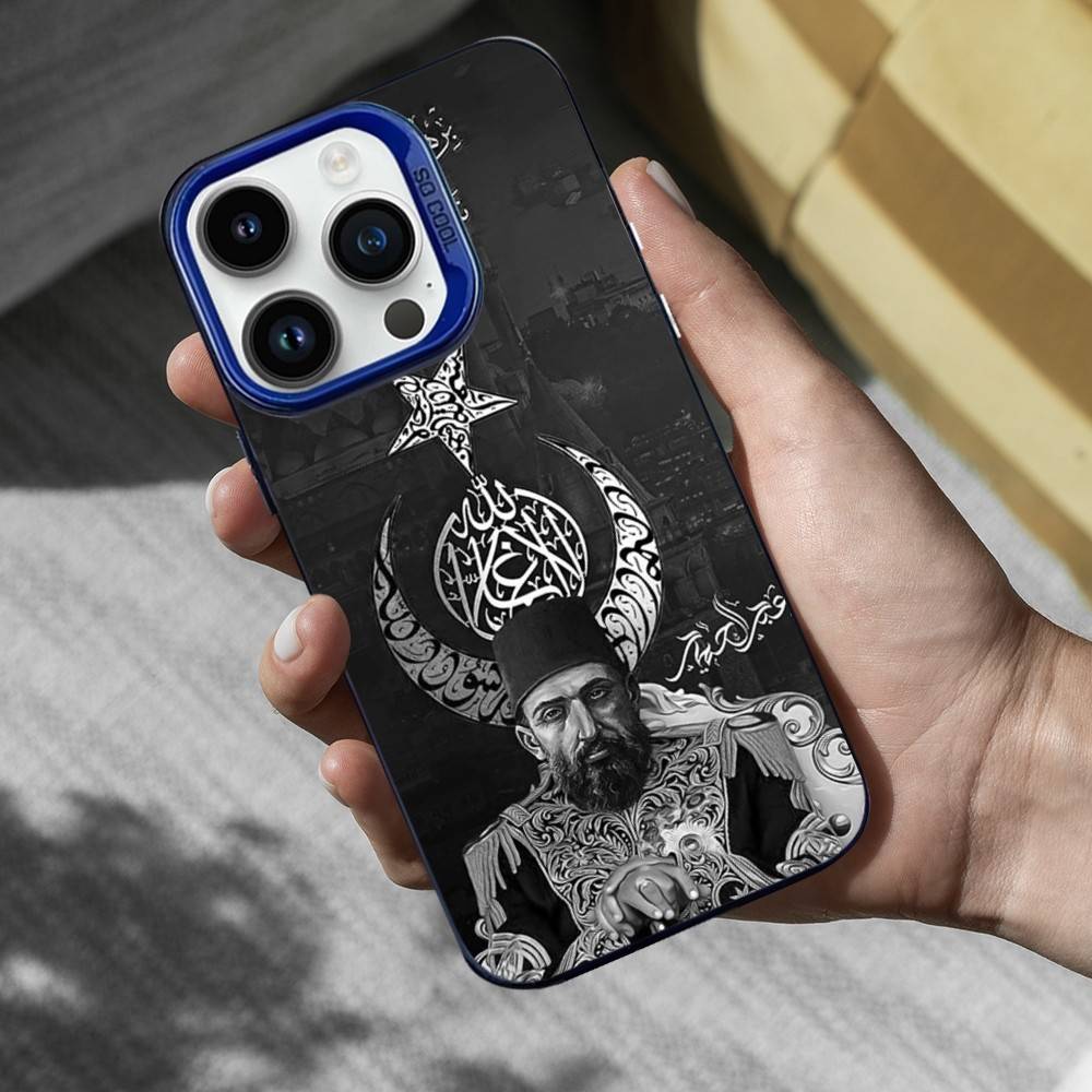 Крутой чехол для телефона Cool Empire O-Ottoman для iPhone 16,15,14,13,12,11,Mini,Pro,SE,XS,MAX Синий Матовый Силиконовый Чехол