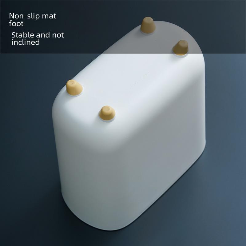 «Узкое мусорное ведро для ванной с пресс-крышкой для сортировки мусора»