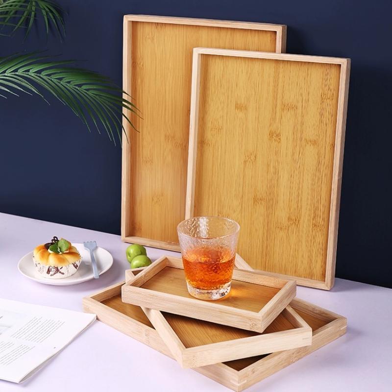 Японские бамбуковые тарелки, бамбуковые чайные тарелки, деревянная посуда для кухни, подставки для торта, десертные тарелки, принадлежности для ресторанов