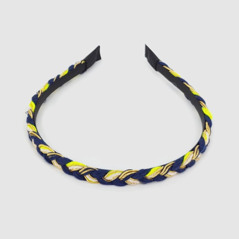 LALA Плетеная повязка для волос ручной работы - Темно-синий