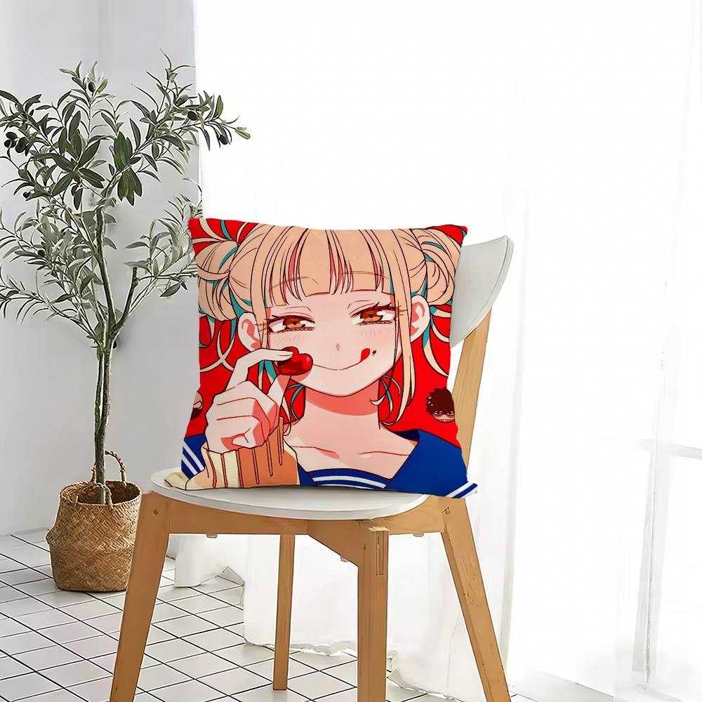 Anime H-Himiko Toga Academia Pillow Case For Sofa Living Room Home Office Decor Protective Cover