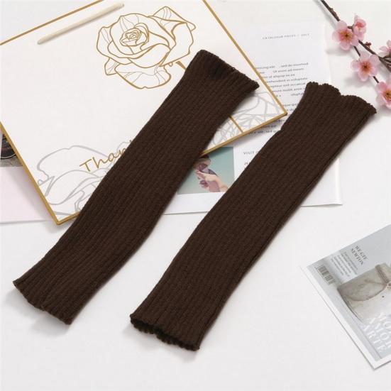 1 Pair Winter Leg Warmers Warm Japanese Style JK Leg Sleeves Strips Stretchy Fit Knitting Calf Socks Party Sports Yoga Dance Foot Covers